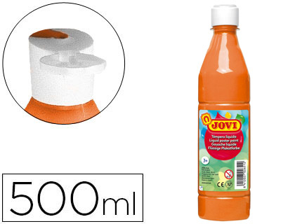 Témpera líquida Jovi escolar 500ml. naranja